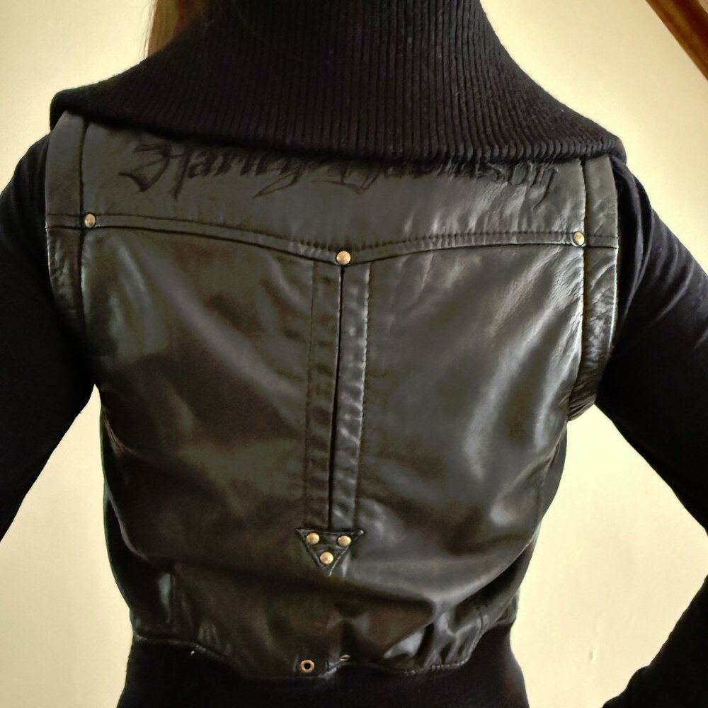 Harley Davidson Genuine Leather Vest Women Medium - Picture 2 of 11